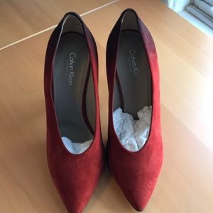 Coral red ombré Calvin Klein Collection stiletto